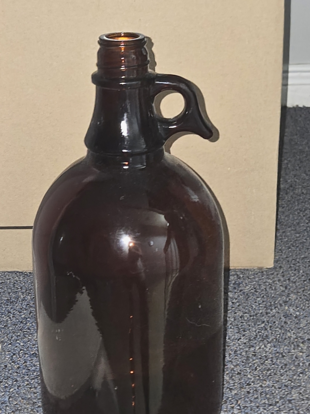 Amber Glass Growler Jug - Decorative Home Accent